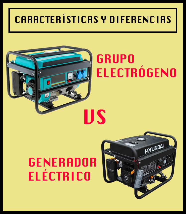 Diferencia entre generador y grupo electrógeno