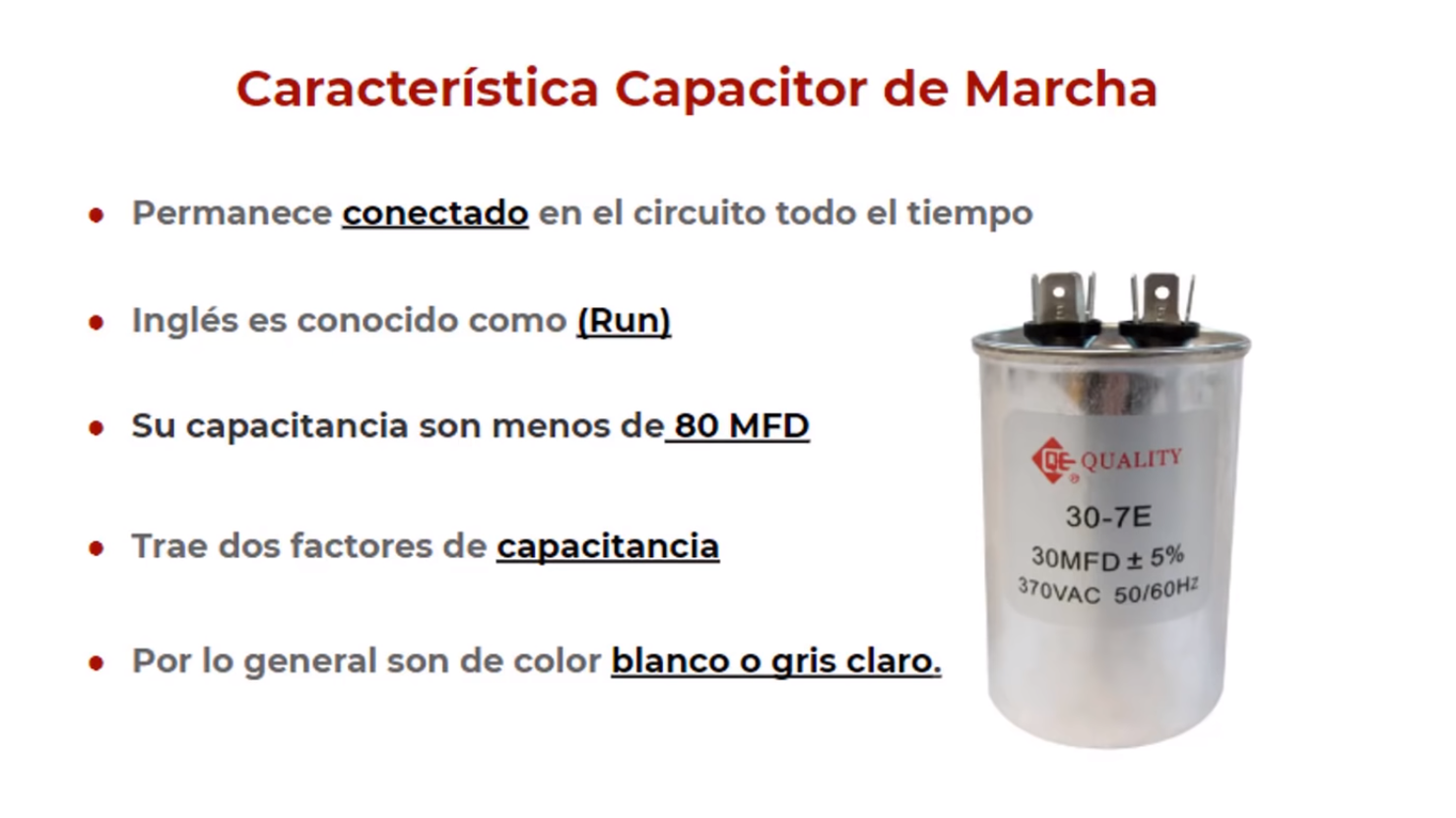 Friolandia Service - 👉 DIFERENCIAS DE #CAPACITOR DE MARCHA Y ARRANQUE -  CAPACITOR DE MARCHA 1. Los capacitores de marcha son dispositivos  reconocidos en el mundo de la refrigeración como capacitores permantes.