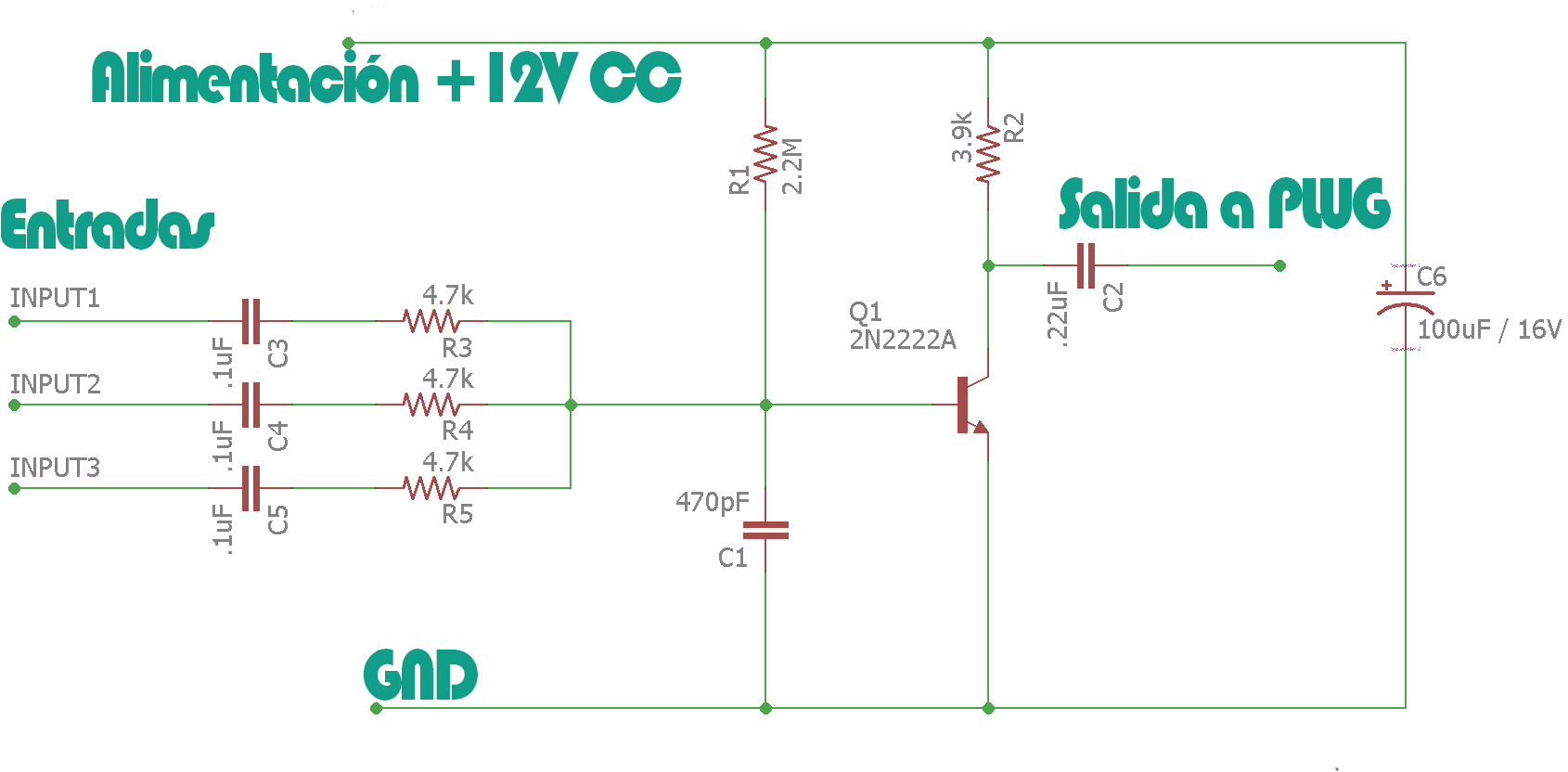 Electrotec | Mezclador de Audio con solo un Transistor